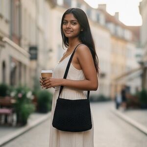 The Sak Lucia Crochet Crossbody Bag Black